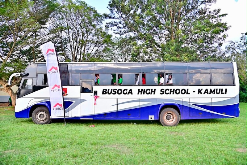 Equity Bank gives Busoga High School a new bus, with cameras onboard