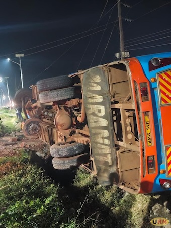 Three injured as bus crashes into bridge in Soroti
