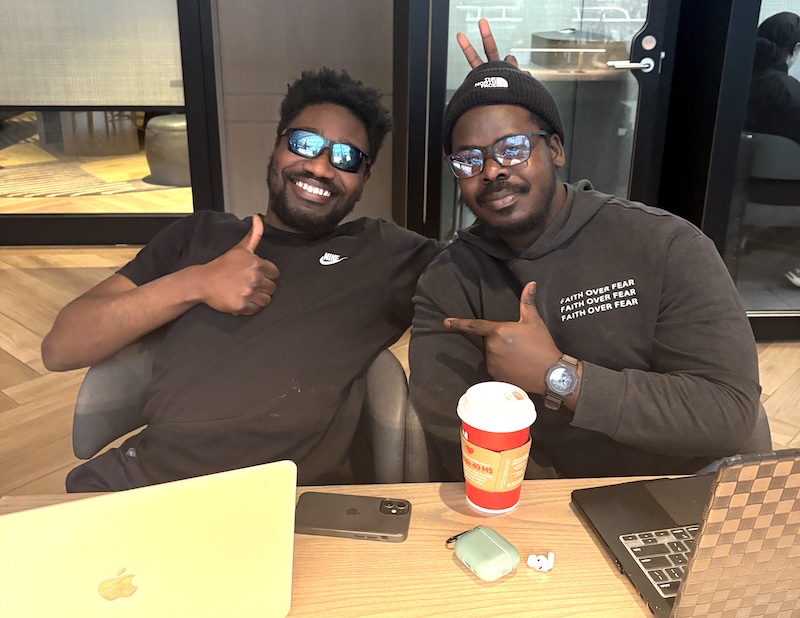 Two MacBooks and an agent named Bud