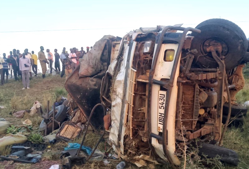 Five killed in Napak truck crash after tyre bursts
